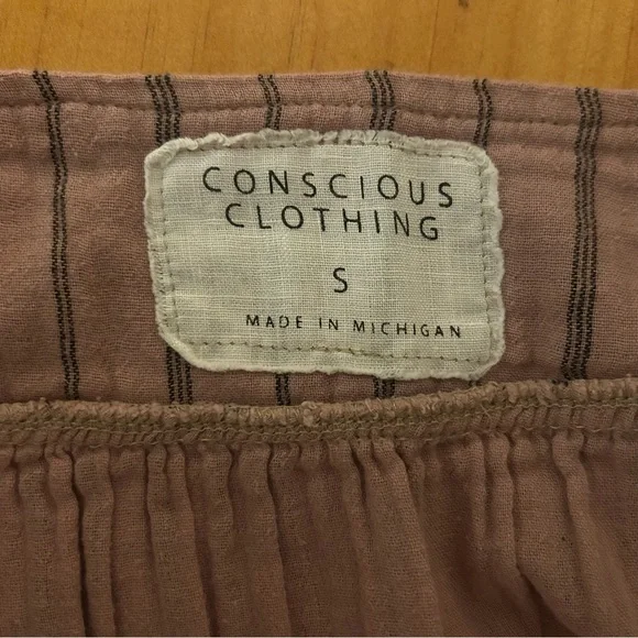 Cotton Dusty Rose Dress with Black Pinstripes - Picture 11 of 11